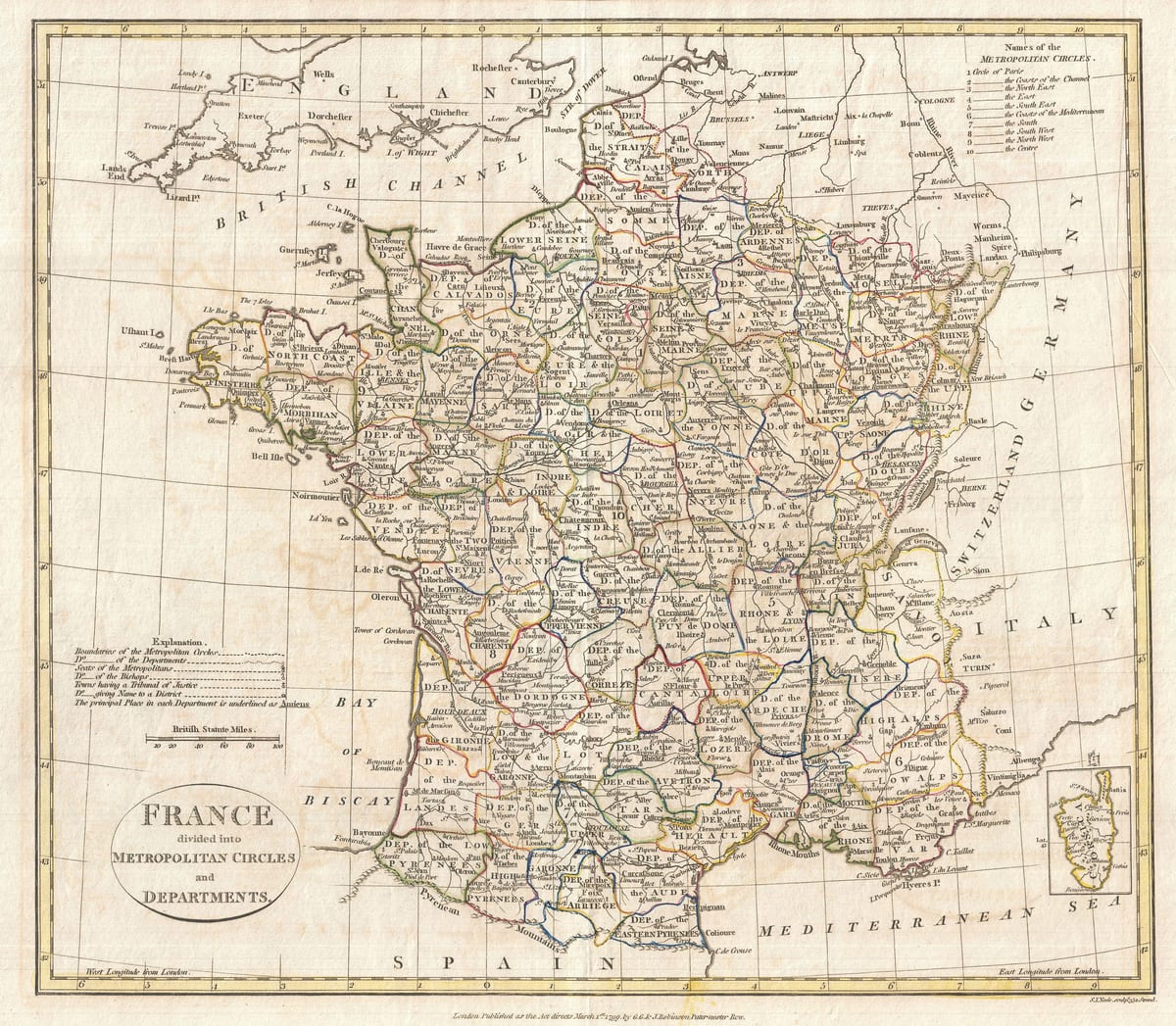 antiguo mapa de Francia