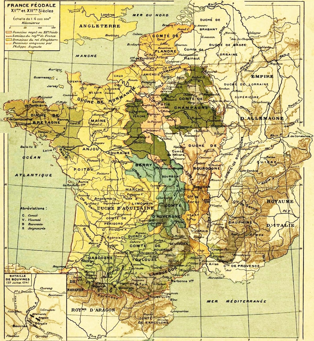mapa de la Francia medieval