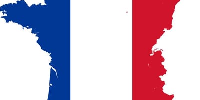 Mapa de la bandera de Francia