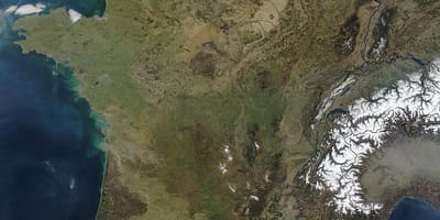 Mapa de Francia satélite
