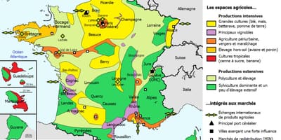 Mapa de Francia agricultura