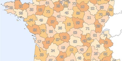 Francia código postal mapa