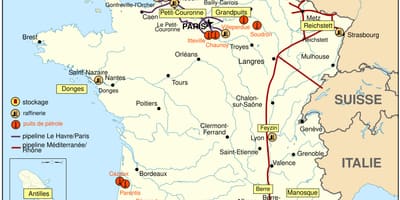 Mapa de Francia de gasolina