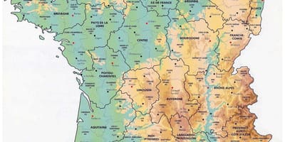 Mapa de Francia de elevación
