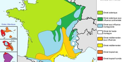 Mapa de Francia clima
