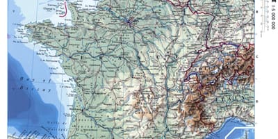 El mapa más grande de Francia con las ciudades