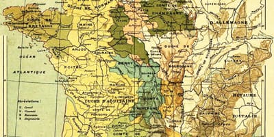 Mapa de la Francia medieval