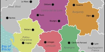 Mapa de Francia central
