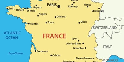 Mapa de Francia para los niños