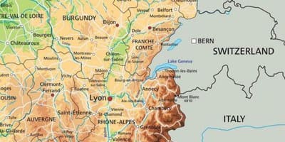 Mapa de Francia oriental