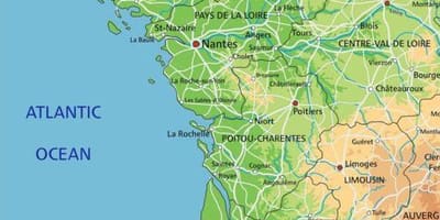 Mapa de Francia occidental