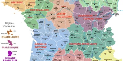 Mapa político de Francia con las ciudades